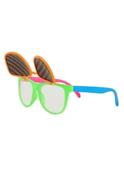 Elope Flip Up Neon Glasses -Fun Costumes Store neon flip ups glasses alt 4