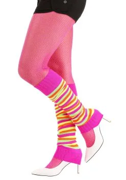 Smiffys Neon Striped Leg Warmers