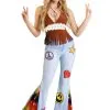 Fun Costumes Women's Patchwork Hippie Costume -Fun Costumes Store patchwork hippie costume womens