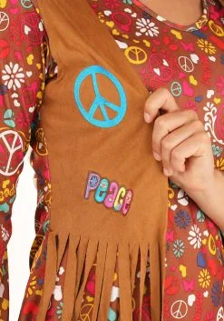 Fun World Peace & Love Hippie Adult Costume -Fun Costumes Store peace love hippie womens costume 4