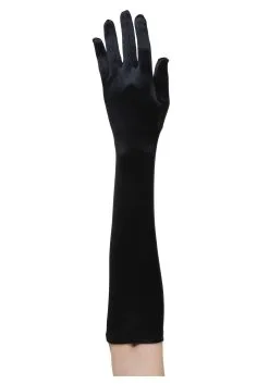 Fun Costumes Plus Size Elbow Length Black Gloves