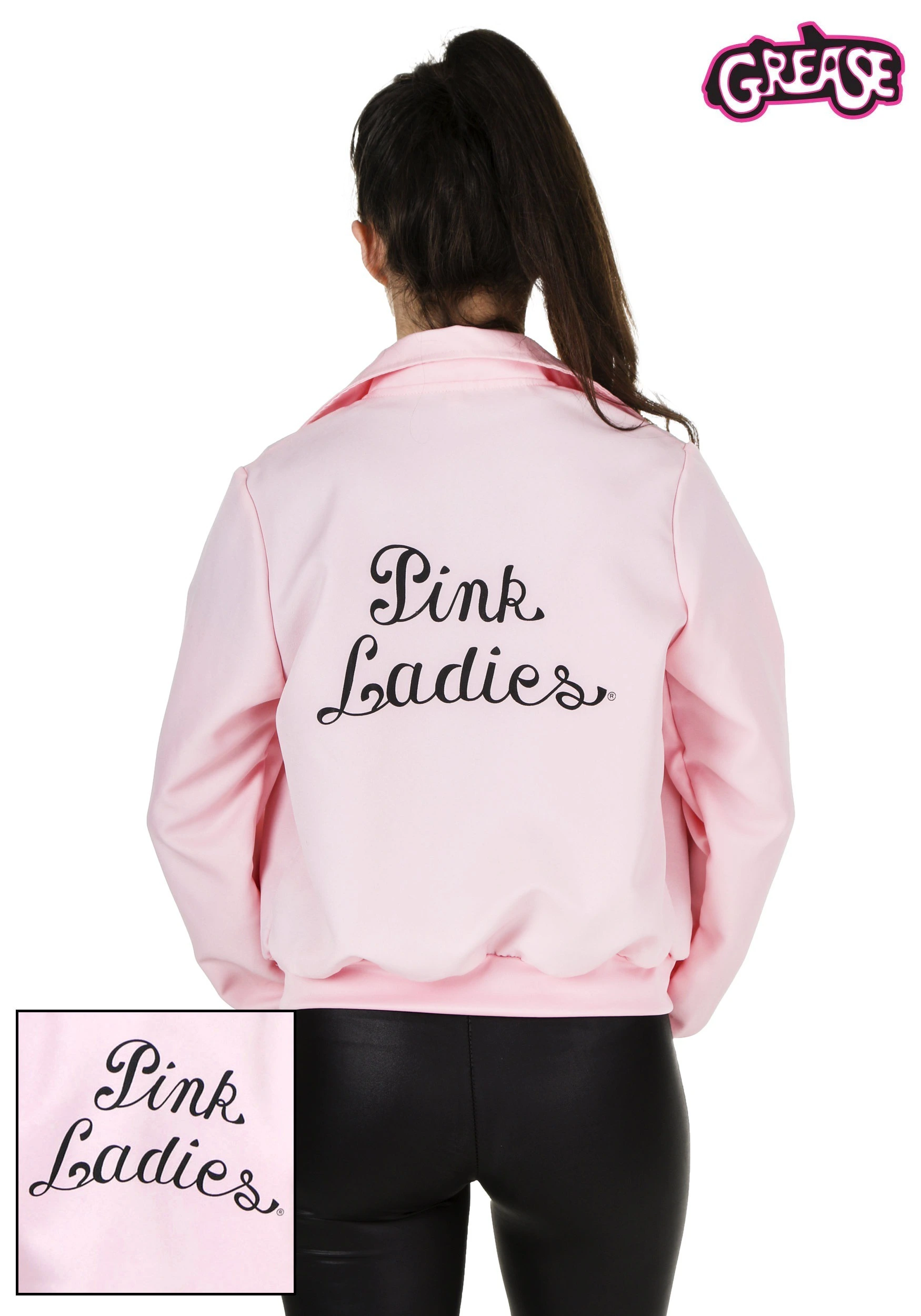 Fun Costumes Plus Size Deluxe Pink Ladies Jacket Costume 4 Fun Costumes Plus Size Deluxe Pink Ladies Jacket Costume - Image 2