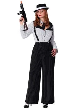 Fun Costumes Plus Size Pinstripe Gangster Costume