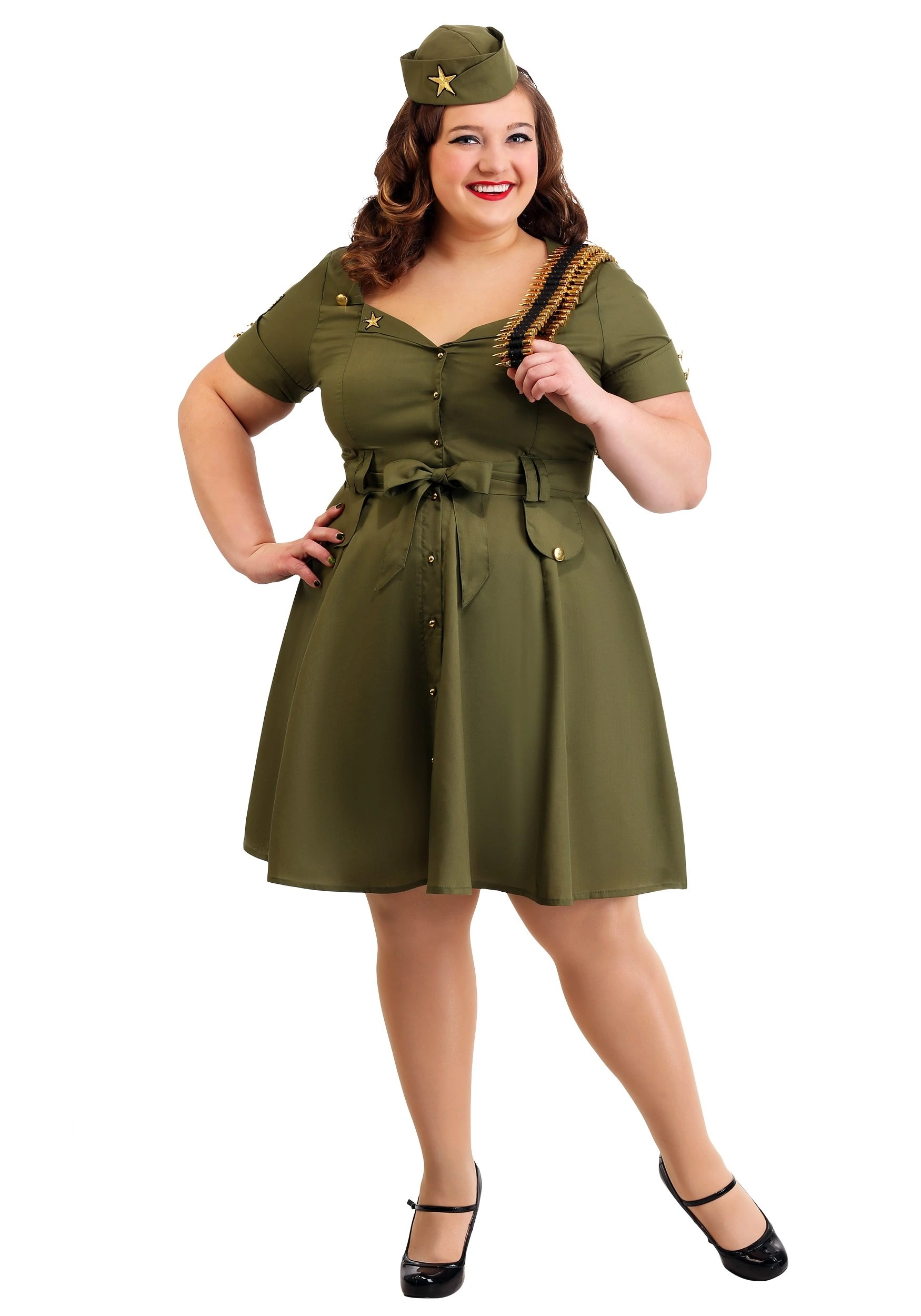 Fun Costumes Women's Plus Size Vintage Combat Cutie 3 Fun Costumes Women's Plus Size Vintage Combat Cutie