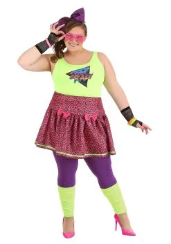 Fun Costumes Women's Plus Size 80s Rad Costume