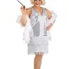 Fun Costumes Women's Plus Size Crystal Flapper Costume -Fun Costumes Store plus size womens crystal flapper costume