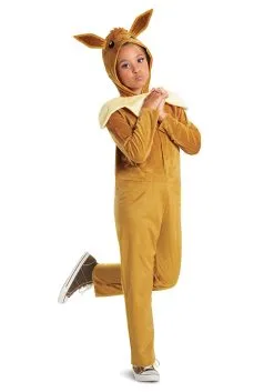 Disguise Kid's Pokémon Eevee Hooded Jumpsuit Classic Costume 7 Disguise Kid's Pokémon Eevee Hooded Jumpsuit Classic Costume -Fun Costumes Store pokemon evee hooded jumpsuit classic costume alt 1