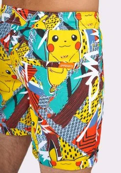 Opposuits Pokémon Pika Pikachu Swimsuit & Shirt For Men -Fun Costumes Store pokemon mens pika pikachu swimsuit shirt alt 6