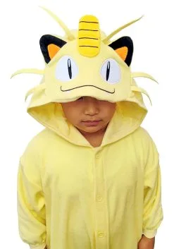 Sazac Pokemon Meowth Kigurumi Costume For Kids -Fun Costumes Store pokemon meowth kids kigurumi costume alt 3