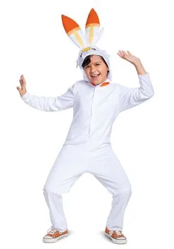 Disguise Kid's Pokémon Scorbunny Hooded Jumpsuit Classic Costume
