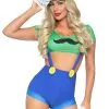 LEG AVENUE Sexy Piece Green Gamer Babe Costume For Women -Fun Costumes Store sexy piece green gamer babe womens costume