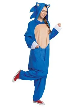Disguise Sonic 2 Sonic Movie Costume For Adults -Fun Costumes Store sonic 2 adult sonic movie costume alt 2