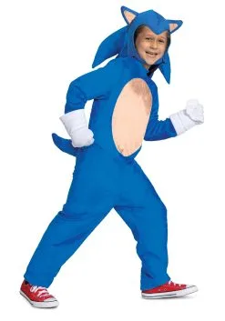 Disguise Sonic 2 Deluxe Sonic Movie Costume For Kids -Fun Costumes Store sonic 2 kids deluxe sonic movie costume alt 3