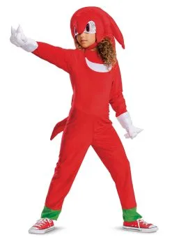 Disguise Limited Sonic 2 Knuckles Deluxe Costume For Kids -Fun Costumes Store sonic 2 knuckles child deluxe costume alt 2