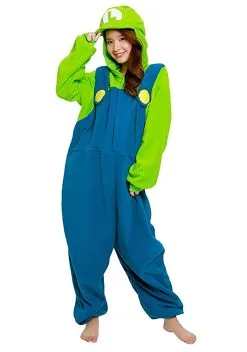 Sazac Super Mario Brothers Adult Luigi Kigurumi Costume