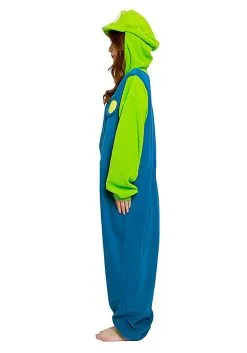 Sazac Super Mario Brothers Adult Luigi Kigurumi Costume -Fun Costumes Store super mario brothers adult luigi kigurumi costume alt 3