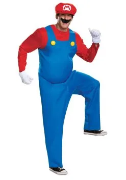Disguise Super Mario Brothers Men's Mario Deluxe Costume