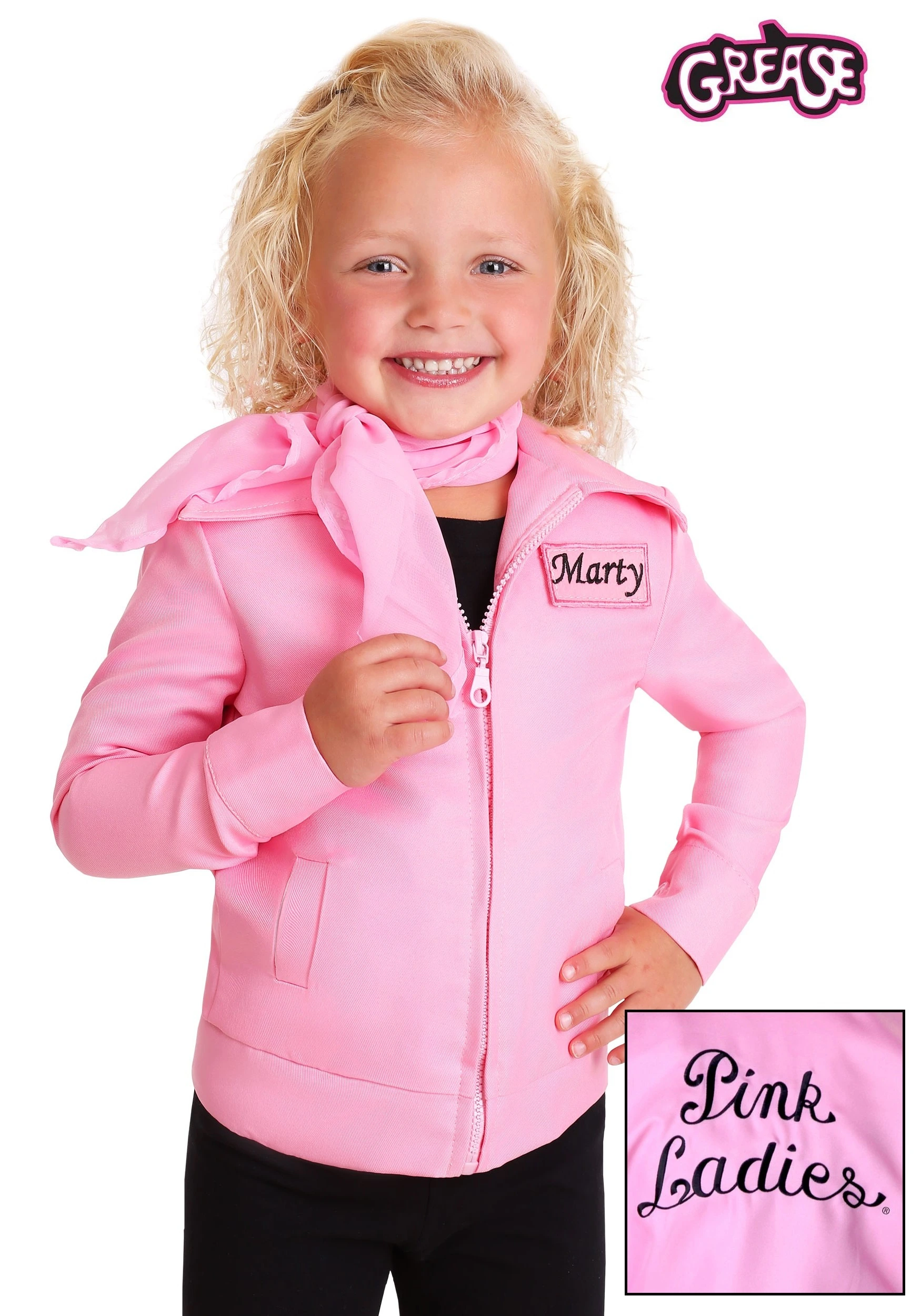 Fun Costumes Toddler Authentic Pink Ladies Jacket Costume 3 Fun Costumes Toddler Authentic Pink Ladies Jacket Costume