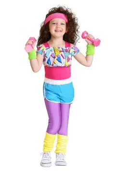 Fun Costumes Girl's Toddler Work It Out 80s Costume