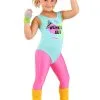 Fun Costumes Totally 80s Workout Costume For Toddlers -Fun Costumes Store totally 80s toddler workout costume