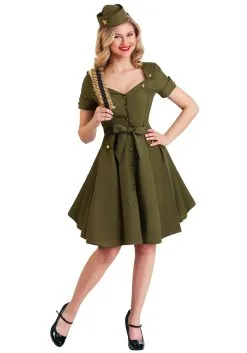 Fun Costumes Women's Vintage Combat Cutie Costume