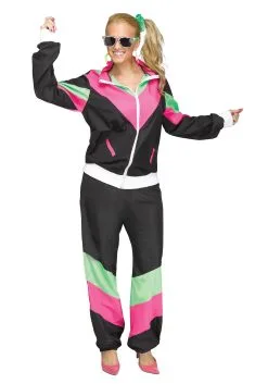 Fun World 80's Track Suit Plus Size Women's Costume