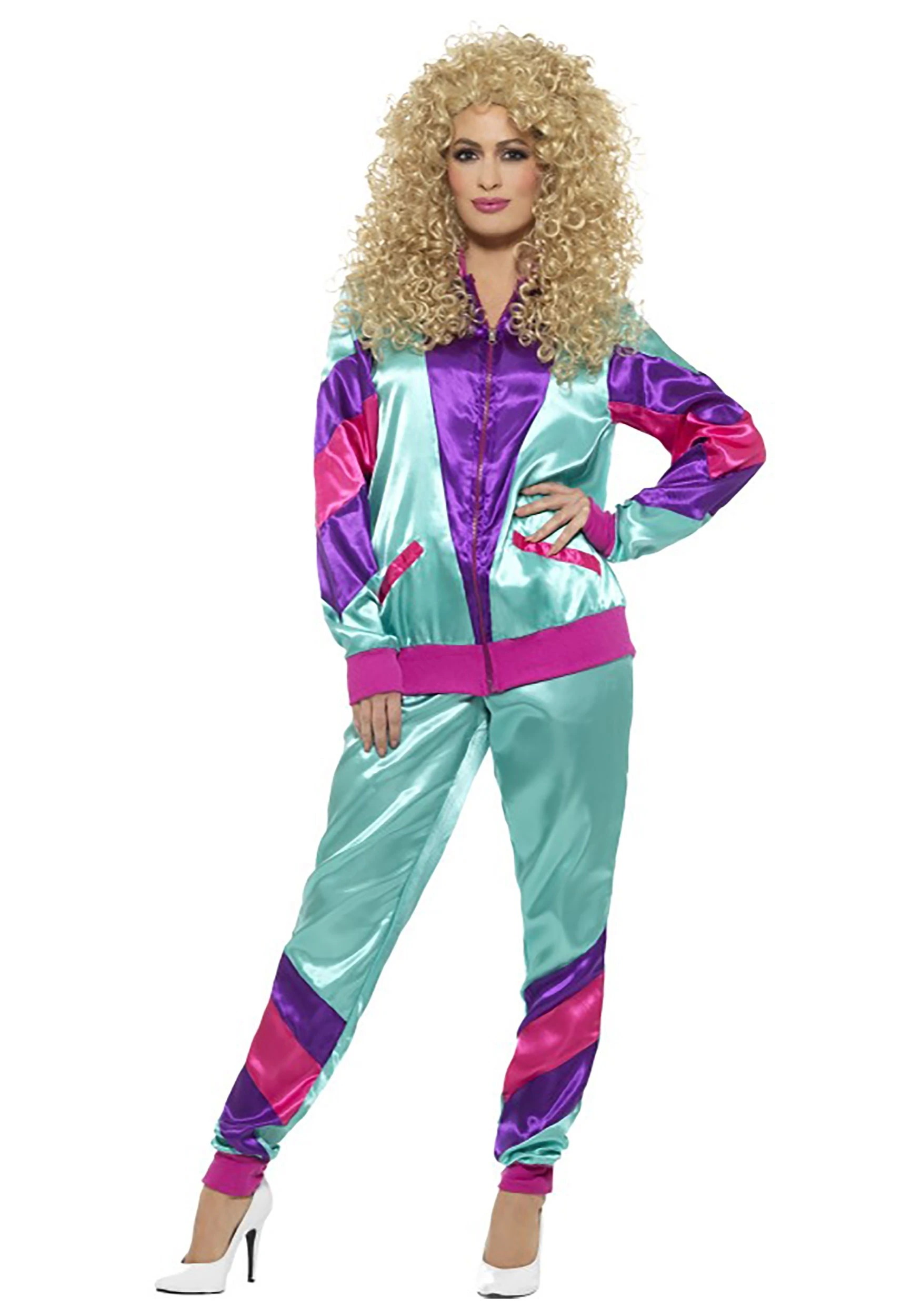 Smiffys Ladies 80's Tracksuit Costume 3 Smiffys Ladies 80's Tracksuit Costume
