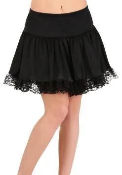 Fun Costumes Black Lace Petticoat W/ Tulle