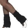 Smiffys Black Legwarmers -Fun Costumes Store womens black legwarmers