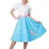 California Costume Collection Womens Blue 50's Poodle Skirt Costume -Fun Costumes Store womens blue 50s poodle skirt