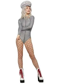 Smiffys Disco Ball Holographic Bodysuit For Women