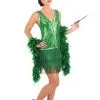 Fun Costumes Emerald Flapper Costume For Women -Fun Costumes Store womens emerald flapper costume