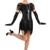 LEG AVENUE Women's Foxtrot Flirt Sequined Costume 1 LEG AVENUE Women's Foxtrot Flirt Sequined Costume -Fun Costumes Store womens foxtrot flirt costume updated