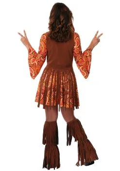 Fun Costumes Women's Fringe Hippie Costume -Fun Costumes Store womens fringe hippie costume back
