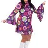 Fun Costumes Groovy Flower Power Plus Size Costume For Women 1 Fun Costumes Groovy Flower Power Plus Size Costume For Women -Fun Costumes Store womens plus size groovy flower power costume
