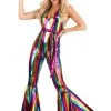 Boloparty Rainbow Rave Disco Costume For Women -Fun Costumes Store womens rainbow rave disco costume