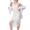 Fun Costumes Women's White Fringe Flapper Costume -Fun Costumes Store womens white fringe flapper costume update main