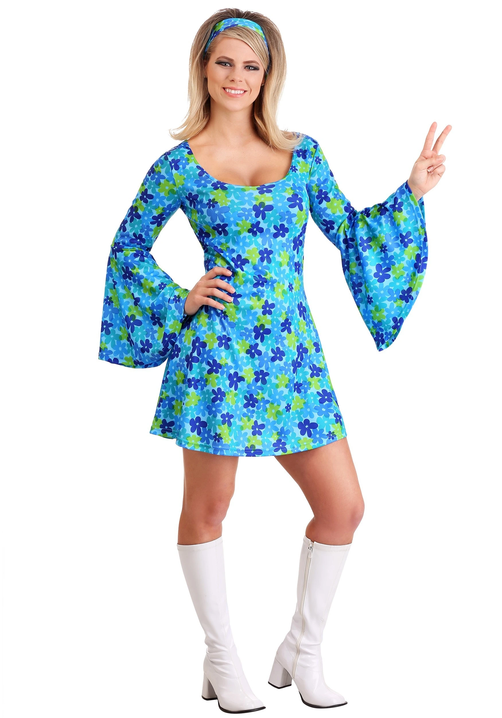 Fun Costumes Women's Wild Flower 70s Disco Dress Costume 5 Fun Costumes Women's Wild Flower 70s Disco Dress Costume - Image 3